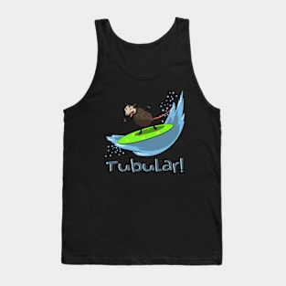 Surfing opossum tubular Tank Top